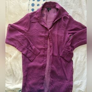 Magenta button up Windsor top size xs